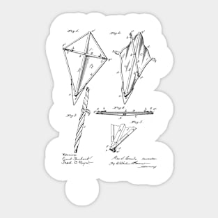 Kite Vintage Patent Drawing Sticker